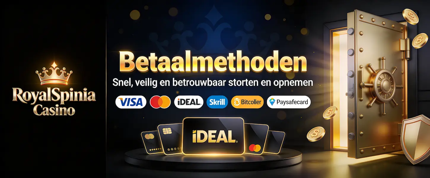 RoyalSpinia Casino biedt veilige betaalmethoden zoals iDEAL, Visa, Mastercard en crypto voor Nederlandse spelers.