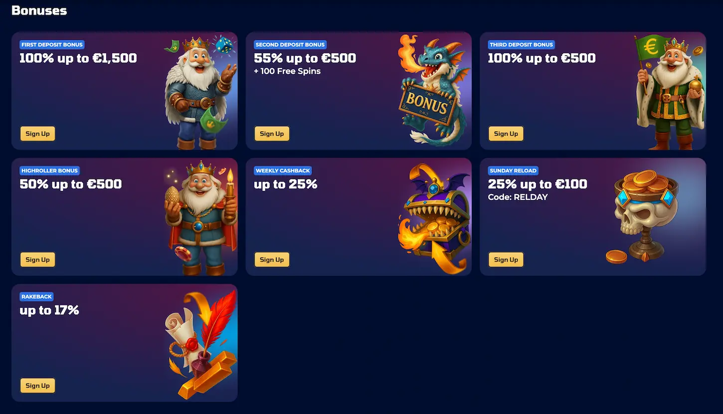 RoyalSpinia Casino bonussen — welkomstpakket met gratis spins en doorlopende promoties