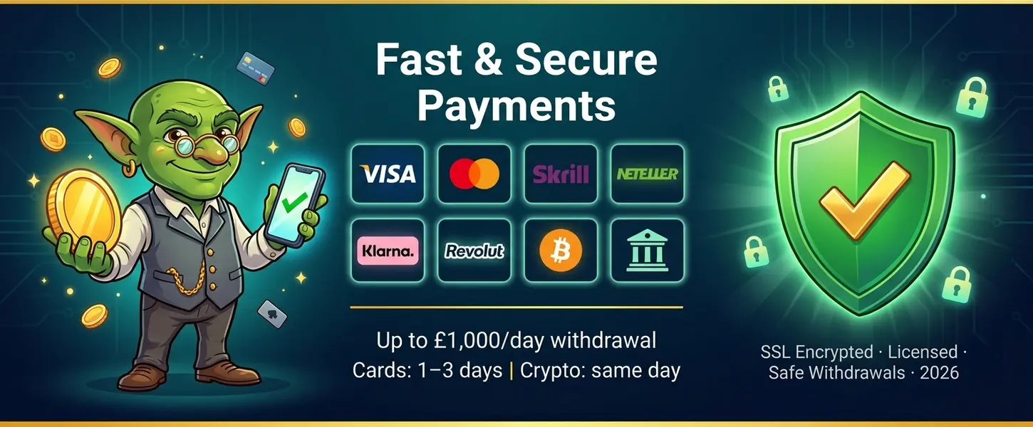Royalspinia Casino payment methods — Visa, crypto, Skrill, fast withdrawals UK